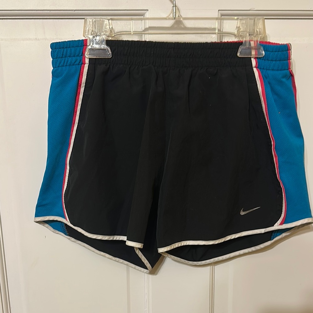 Nike Black and Blue Athletic Shorts Lightweight Moisture-Wicking